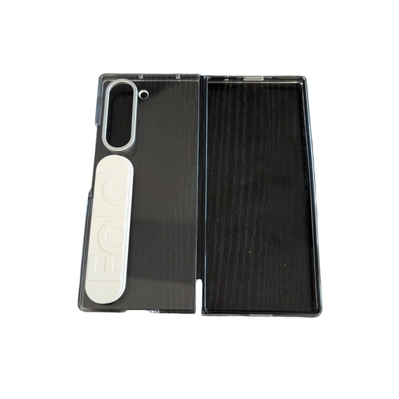 Mm7U Samsung Case for Galaxy Z Fold6 Protection with Finger Holder, Clear/White - Picture 1 of 1